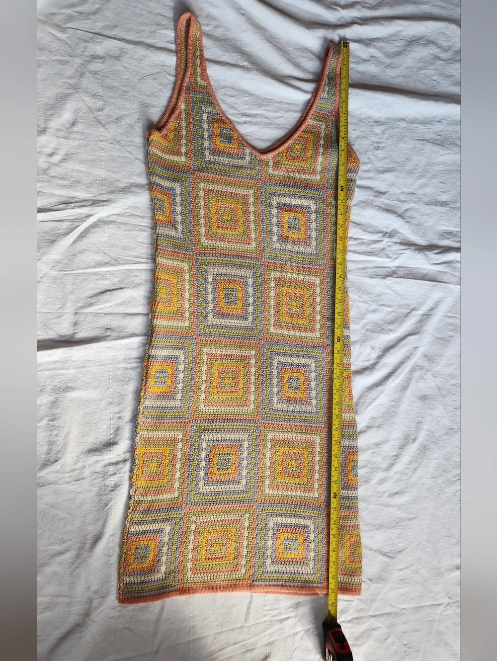 RVCA Squared Multicoloured Sleeveless Sweater Dress - Picture 3 of 12